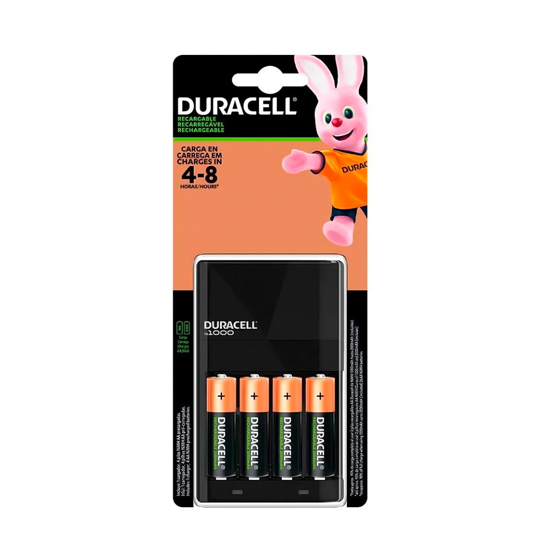Kit Duracell Con Cargador Y 4 Baterías Recargables AA – Grupo giha