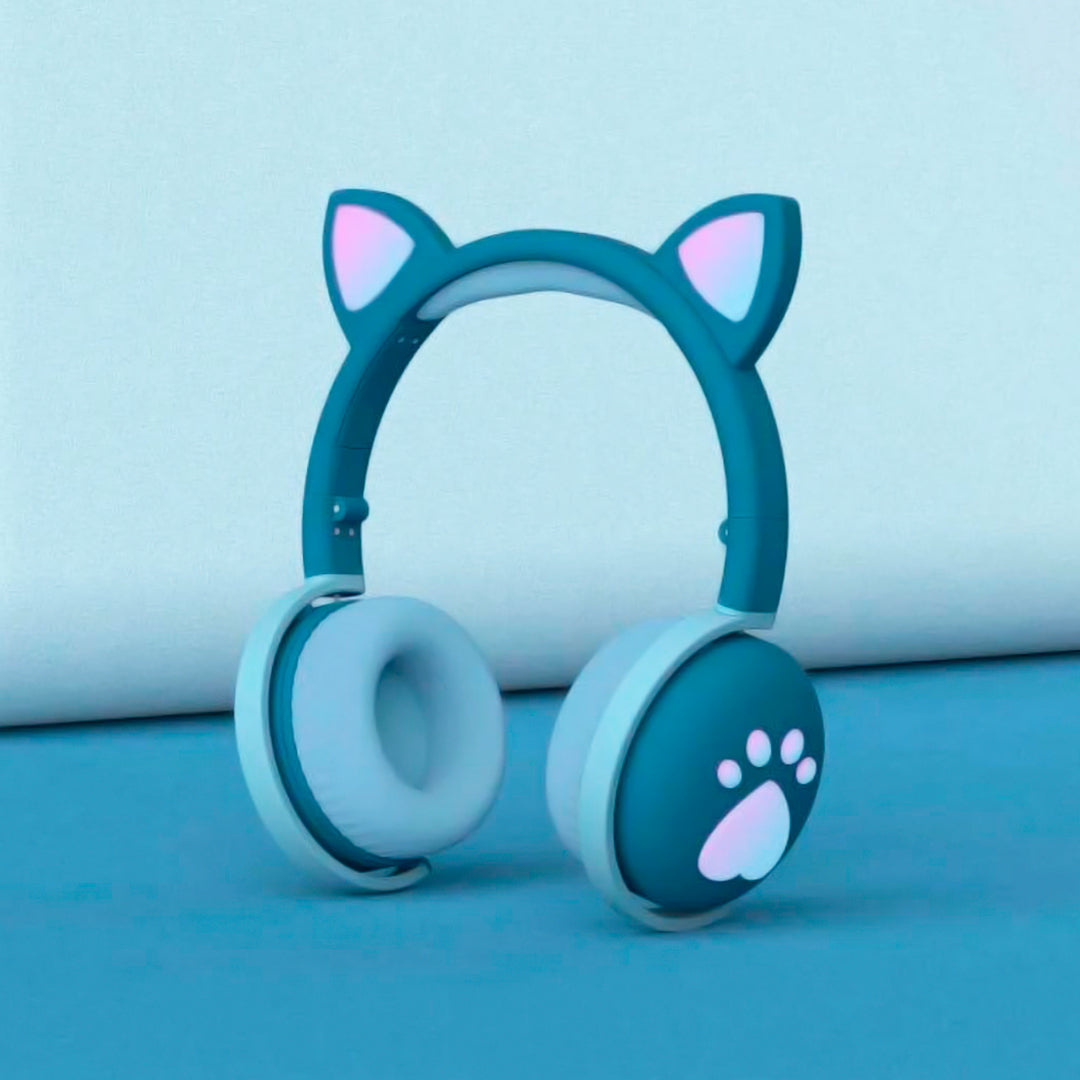 Audífonos Inalámbricos Para Niños Orejitas De Gato Con Luces