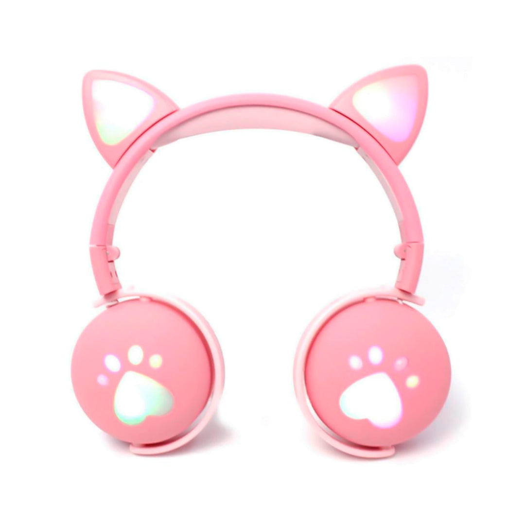 Audífonos Inalámbricos Para Niños Orejitas De Gato Con Luces